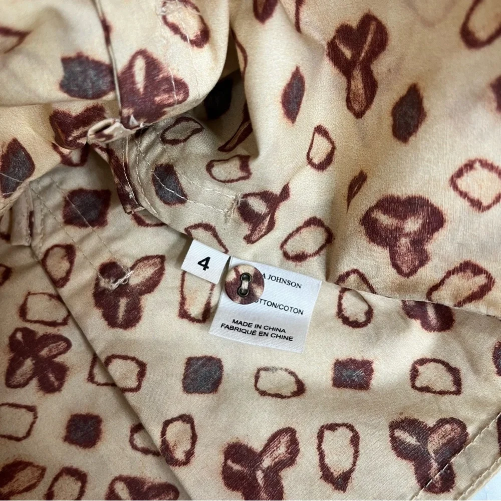 Ulla Johnson Milla Ruffled Button Up Corset Top Boho Western Coachella Size 4 - Picture 14 of 15